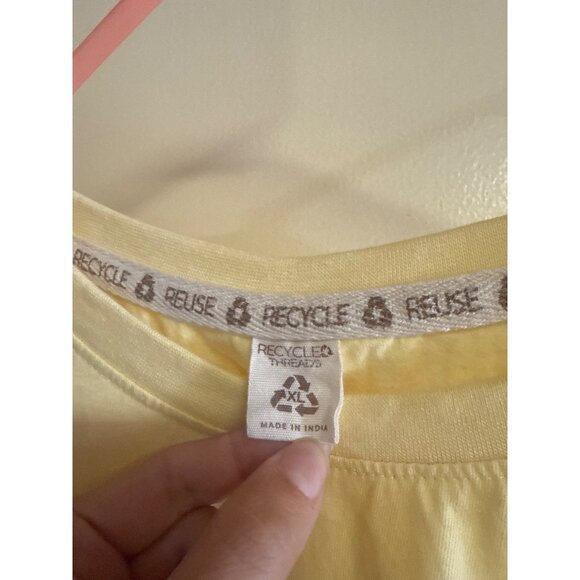 Yellowstone Park Graphic Cropped T-Shirt Recycled Cotton Polyester Blend Womens - Picture 3 of 6